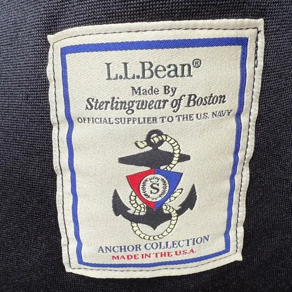 L.L. Bean Italian Wool Navy Blue Double Breasted Peacoat, Men's M - Picture 4 of 11